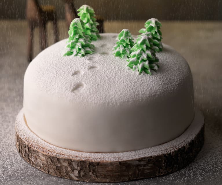 Gingerbread Christmas Cake with Snowy Lemon Buttercream