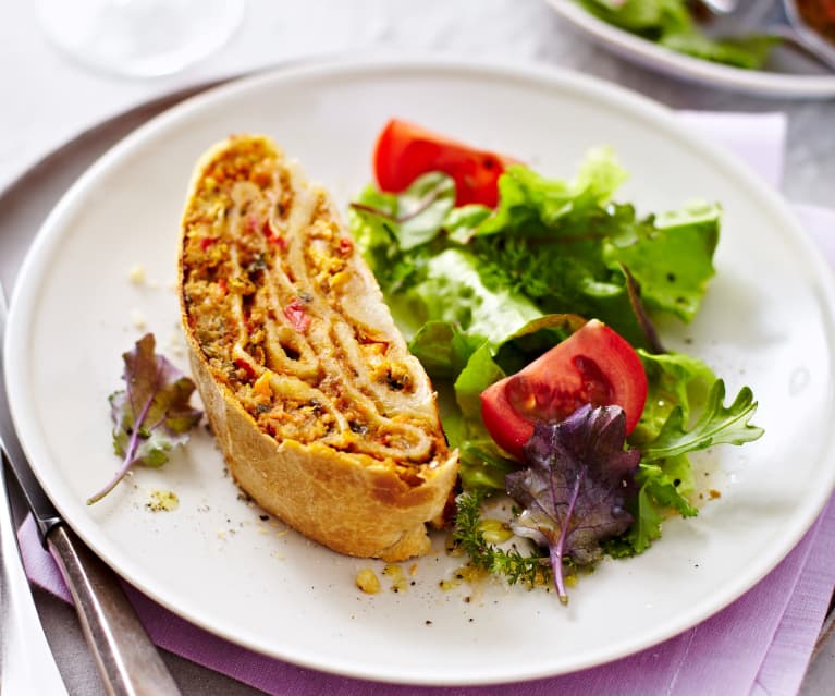 Gemüse-Hackfleisch-Strudel