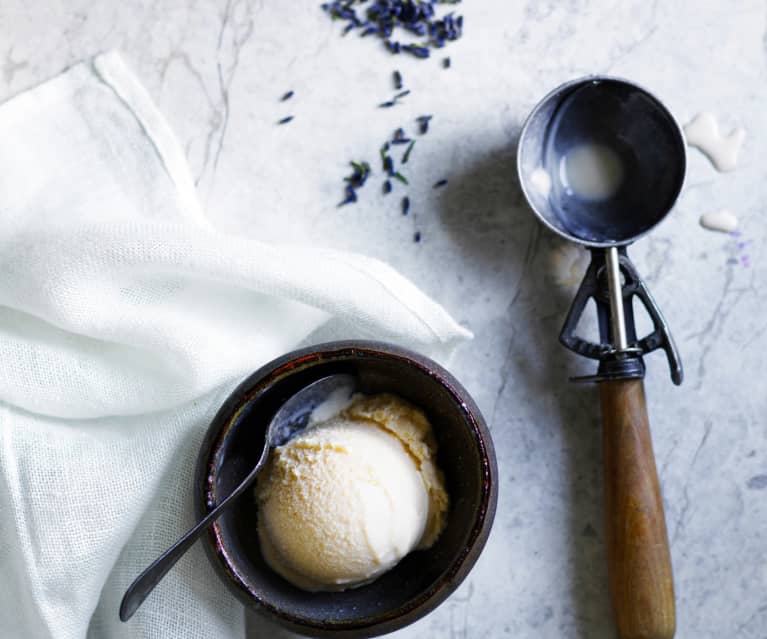 Lavender honey ice cream