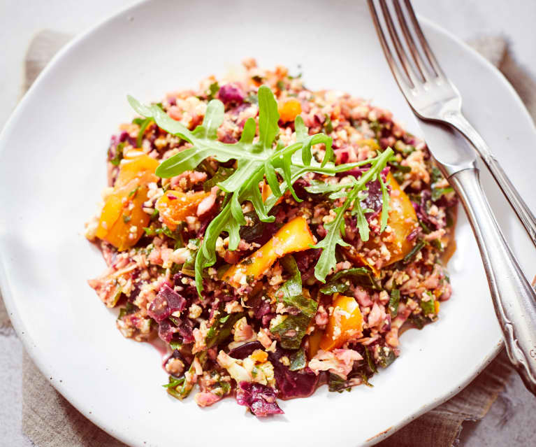 Blumenkohl-Rotkohl-Salat