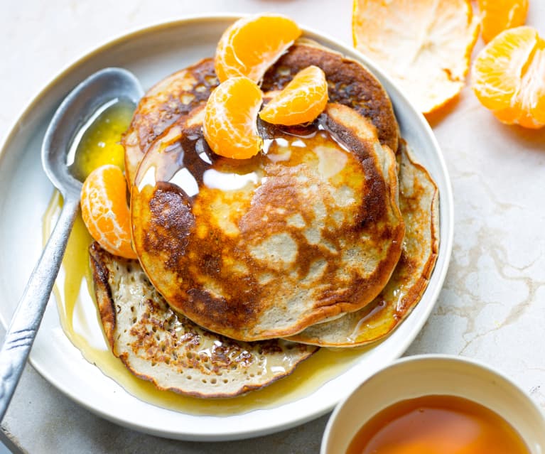 Pancakes à la banane et au lait de coco