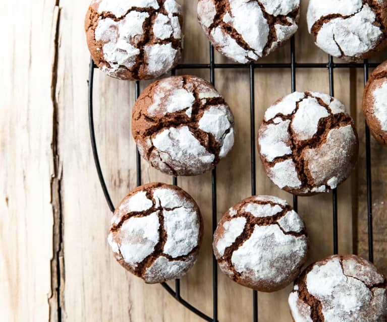 Biscuits craquelés au chocolat