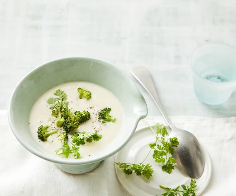 Blumenkohlcremesuppe mit Brokkoli