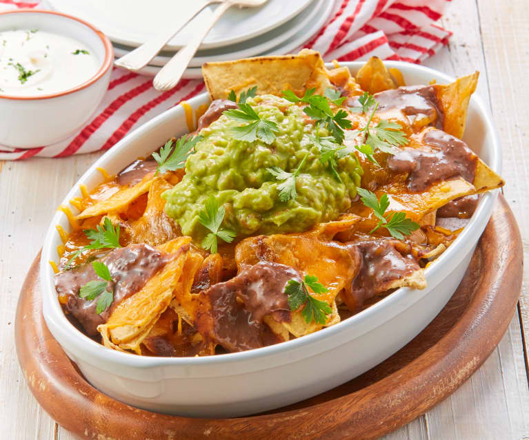 Nachos with Black Beans and Guacamole