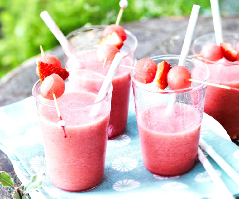 Smoothie pastèque-fraise