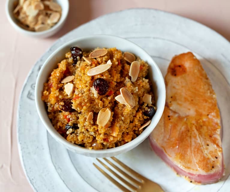 Atún con quinoa y salsa de mango