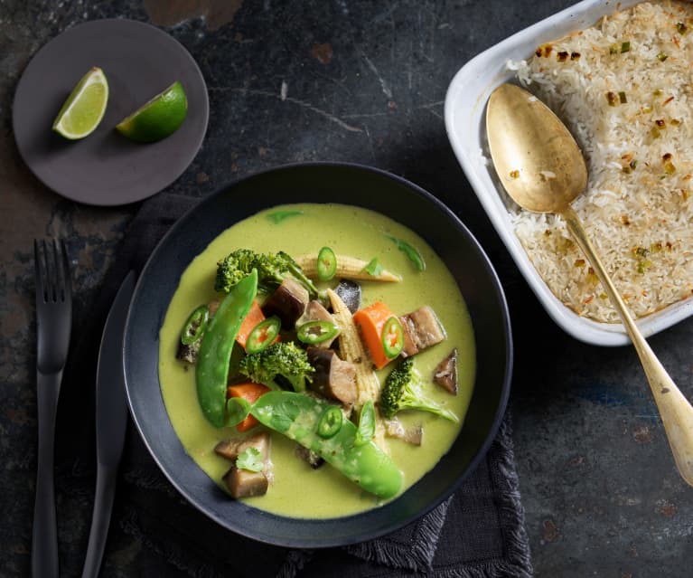 symbool entiteit Afsnijden Thaise groene curry en citroengras met rijst - Cookidoo® – the official  Thermomix® recipe platform