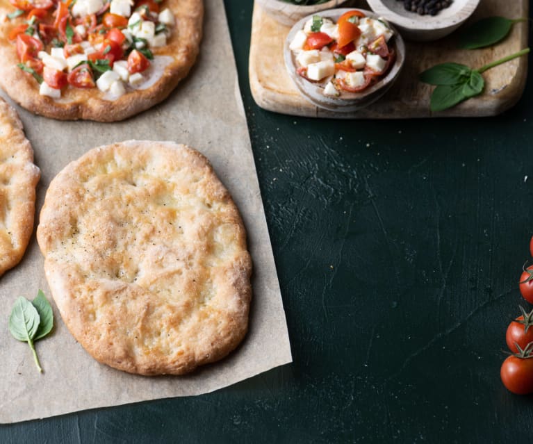 Pizza con verduras y huevo sin gluten y sin lactosa