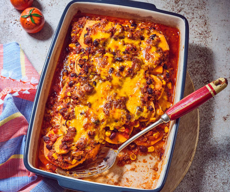 Süßkartoffel-Hack-Lasagne