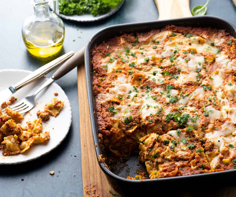 Ravioli-Lasagne mit Hackfleisch