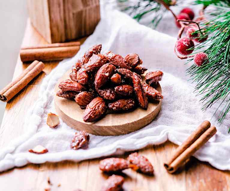 Amandes grillées au miel et à la cannelle