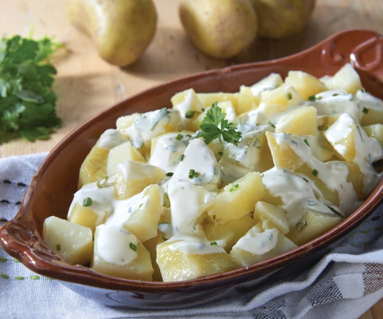 Patate con salsa allo yogurt