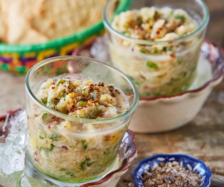 Ceviche con chile chipotle