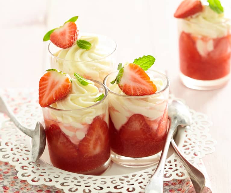 Recette Verrine dessert fraise-mascarpone et autres recettes