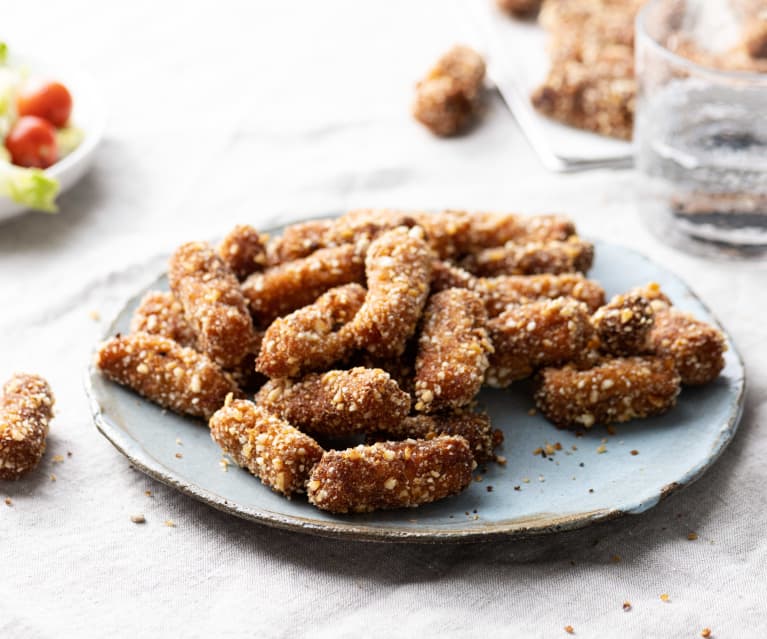 Croquettes de poivron piquillo et oignons caramélisés (sans gluten, sans œuf et sans produits laitiers)