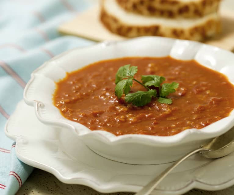 Spiced Moroccan lentil soup