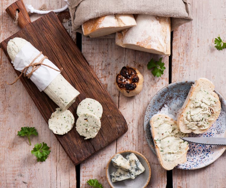 Smør med gorgonzola og ristet hvidløg