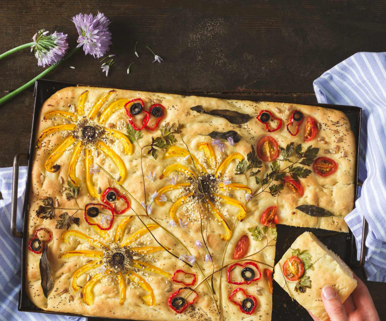 Focaccia Blumenwiese