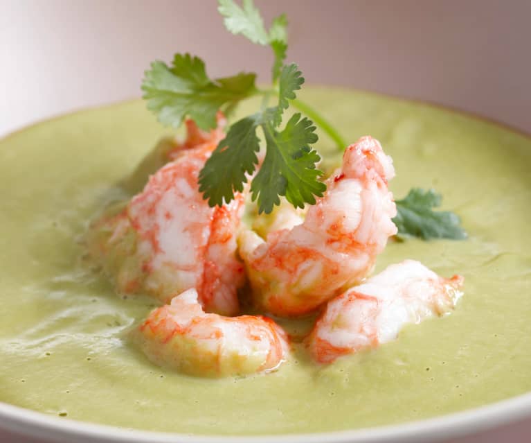 Velouté de langoustines à la coriandre