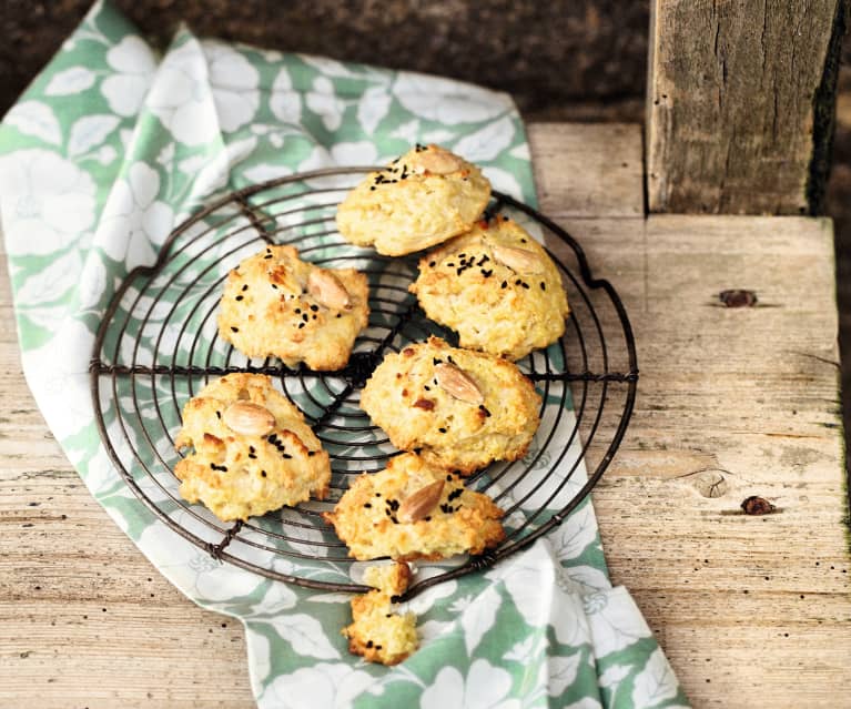 Recette biscuits apéritifs bleu de chèvre et romarin