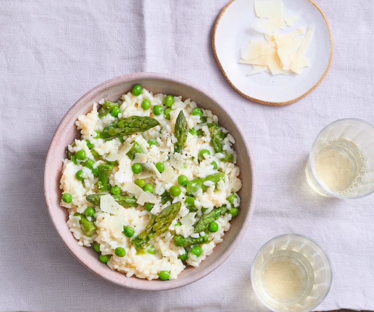 Risotto aux asperges et petits pois