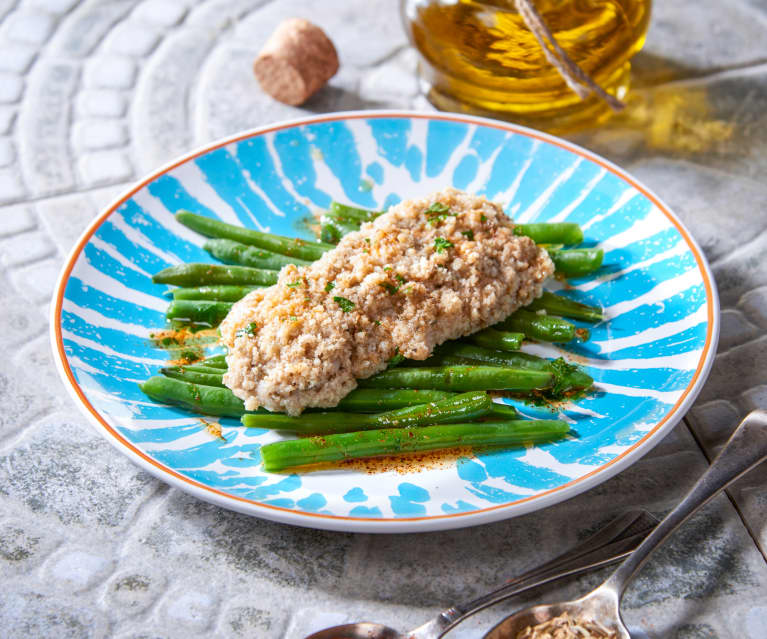 Filetti di cernia ai semi di finocchio con olio aromatizzato alla paprika