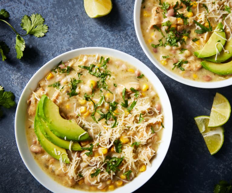 Slow Cooked White Chicken Chili