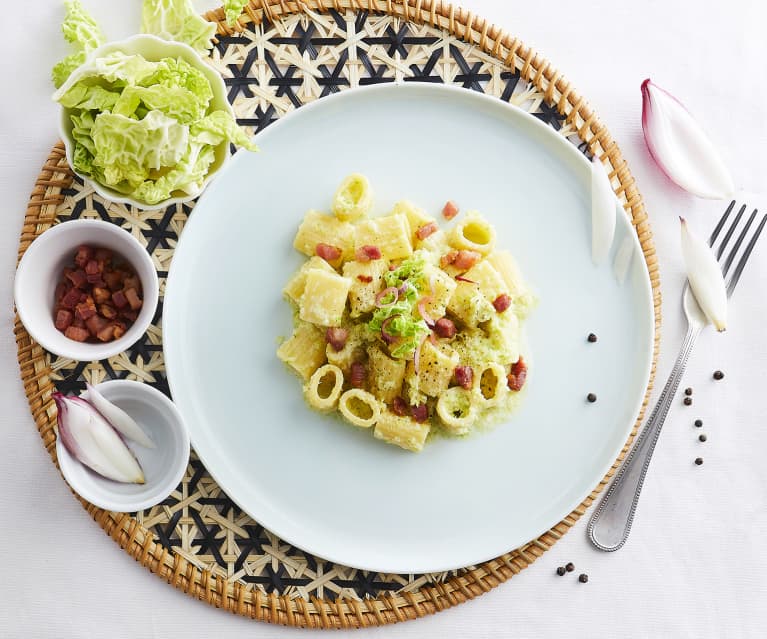 Pasta verze e pancetta