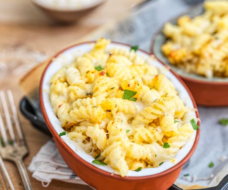 Gratin de pâtes au chèvre