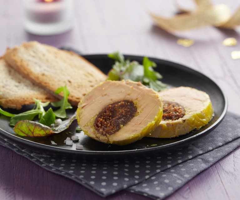 Foie gras vapeur aux épices, abricots secs et pruneaux - Cookidoo