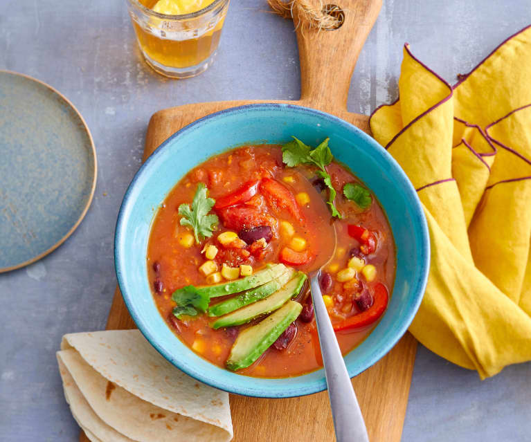 Soupe de tomates et haricots rouges