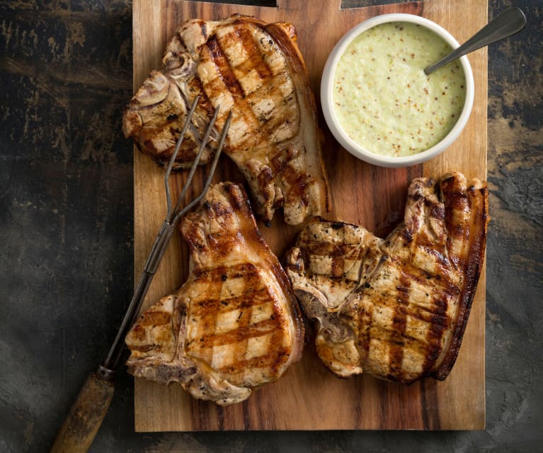 Cider Brined Pork Chops With Apple Dressing Cookidoo The Official Thermomix Recipe Platform