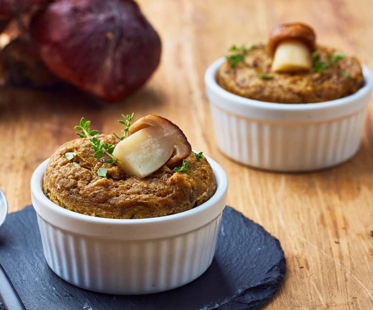 Soufflé ai funghi e formaggi a Varoma