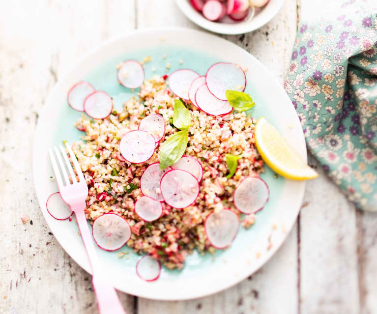 Salade de boulgour aux fèves et amandes - Cookidoo® – la