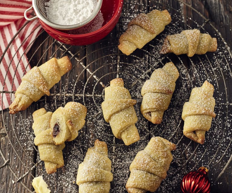 Rugelach mit Schokolade und Cranberrys