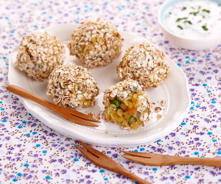 Boulettes de légumes aux lentilles corail