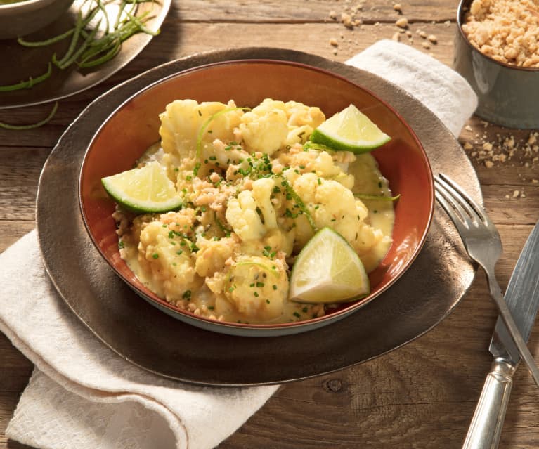 Limetten-Karfiol-Curry mit Bohnen