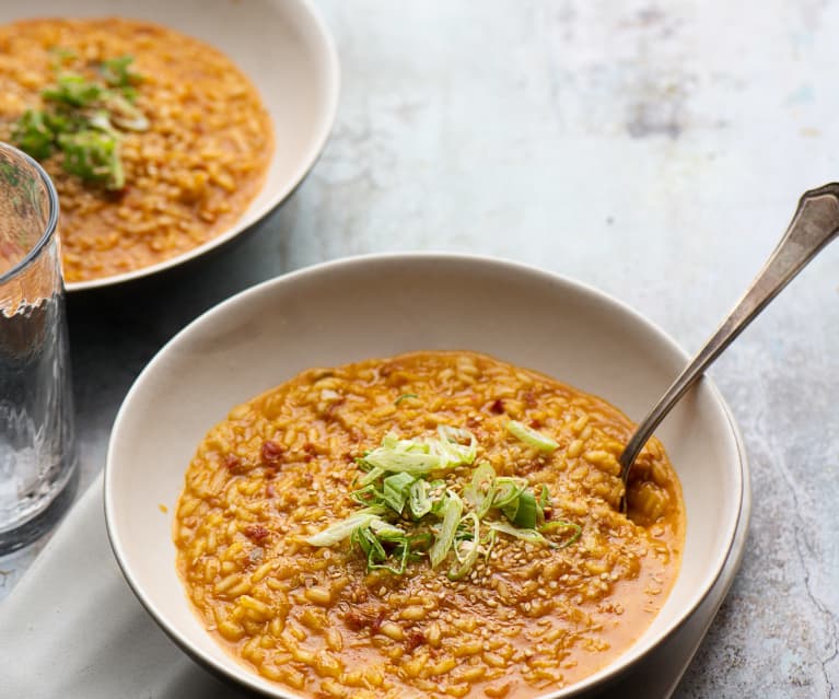 Risoto de kimchi 