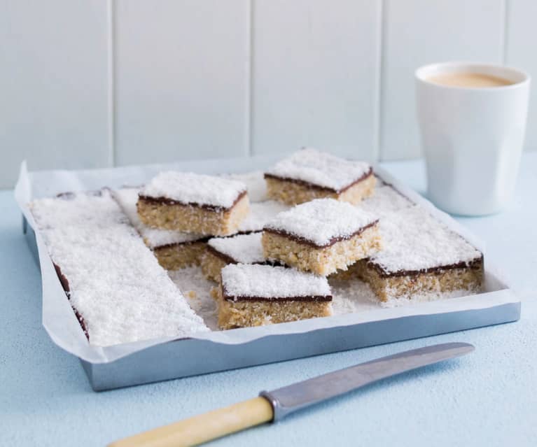 Raw lamington slice