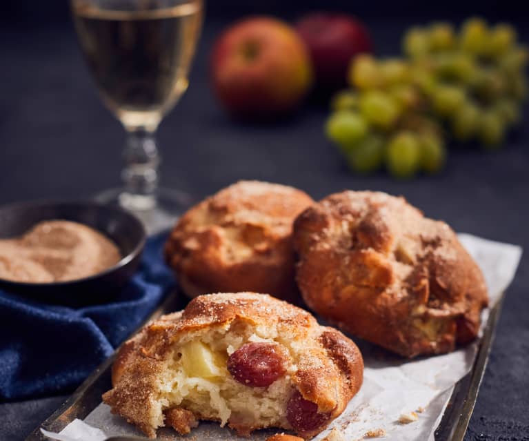 Schnelle Apfel-Trauben-Ballen