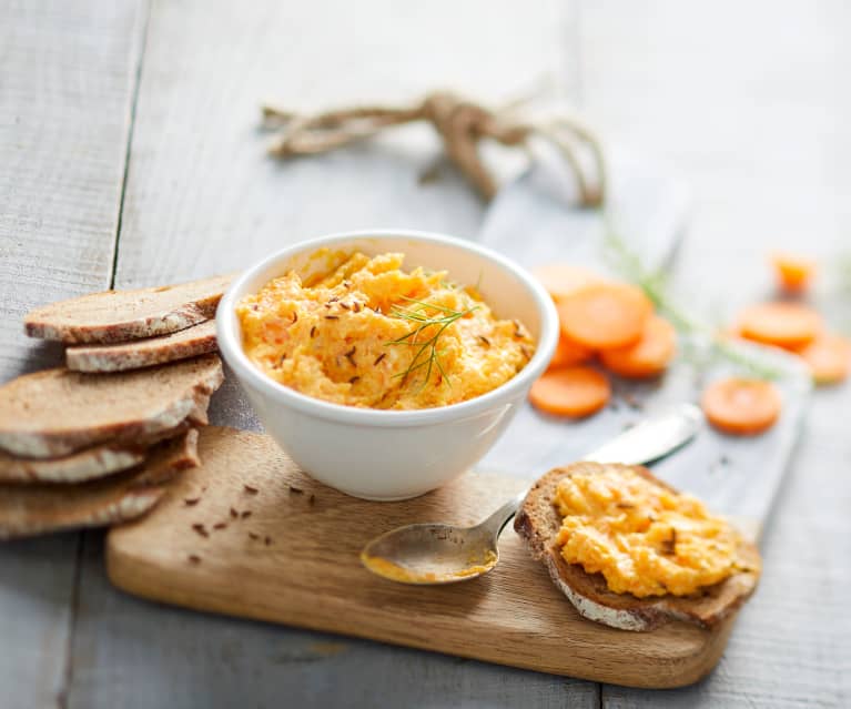 Tartinade de carotte au chèvre et carvi