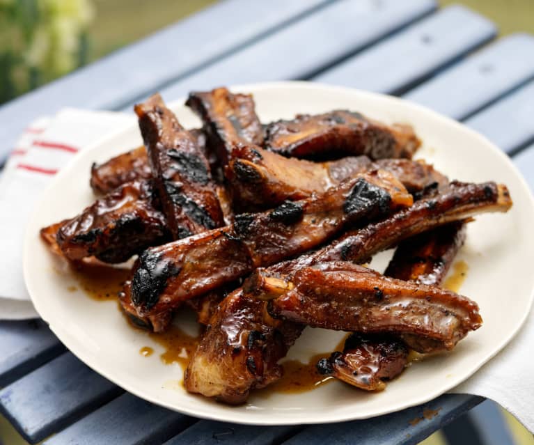 Spareribs med æble-BBQ