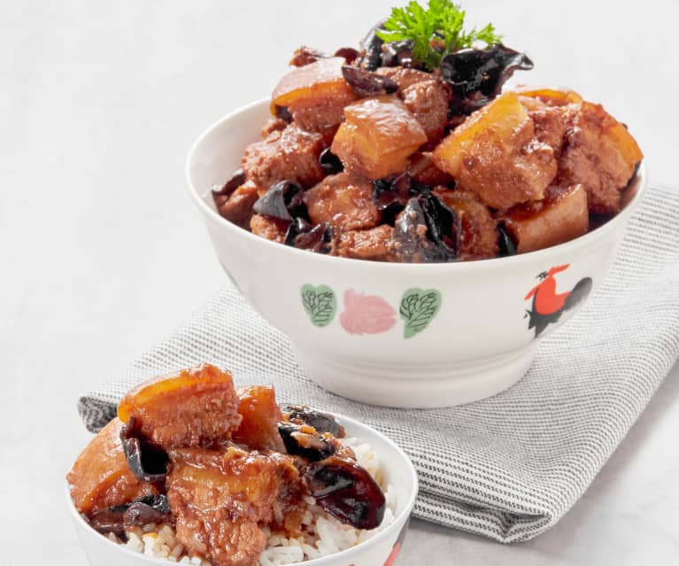 Hakka Char Yoke Braised Pork With Black Fungi And Fermented Bean Curd