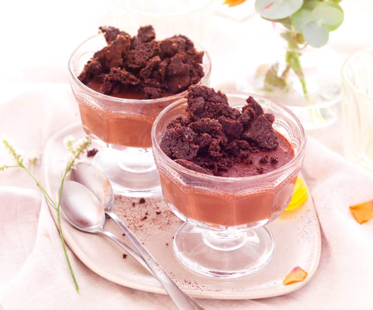 Crémeux chocolat, liqueur de coco et crumble cacao - Cookidoo