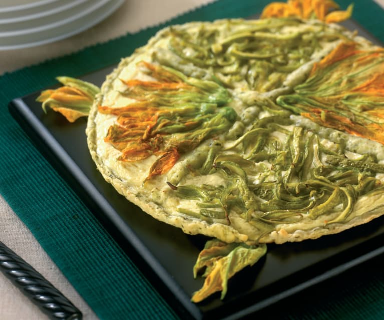 Crostata di fiori e zucchine