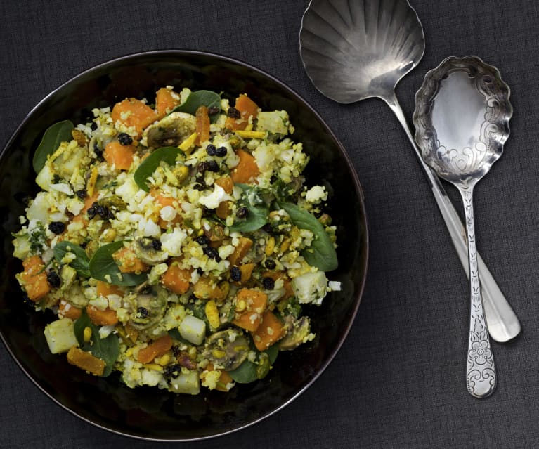 Cauliflower Rice Pilaf with Yams