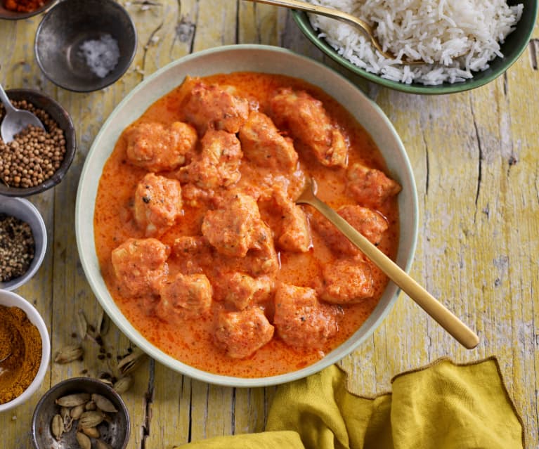 Pollo garam masala con arroz basmati