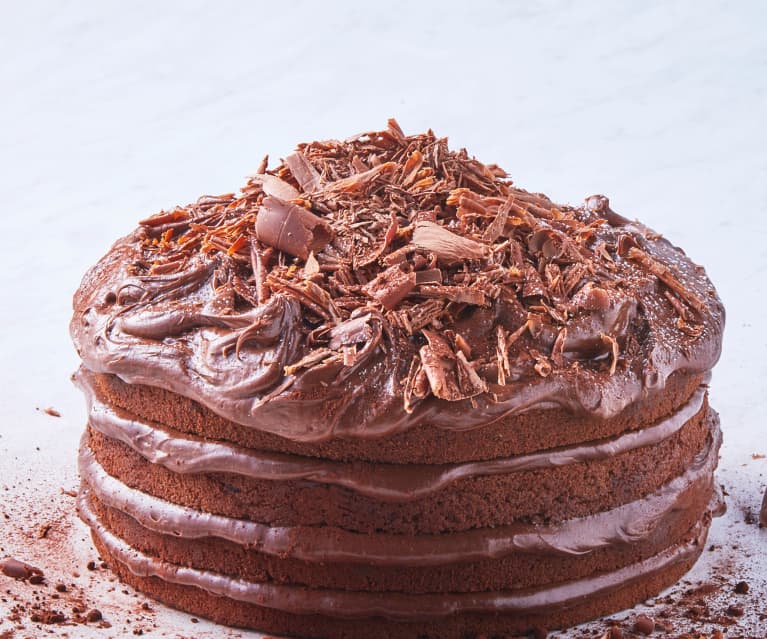 Tarta de cumpleaños de chocolate, vainilla y queso - Cookidoo