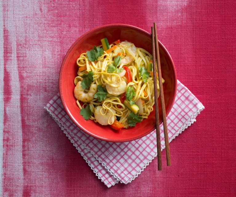 Prawn and noodle stir-fry