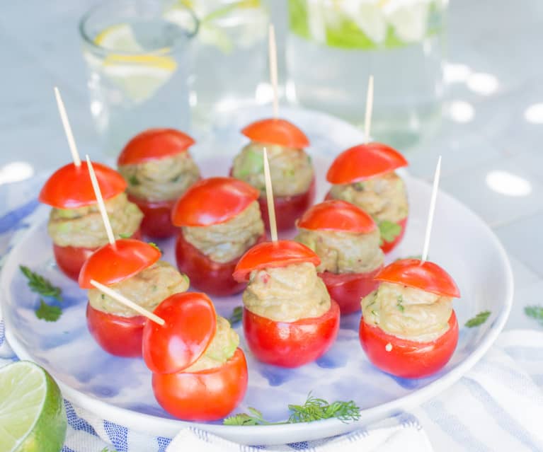 Tomates cocktail farcies au guacamole